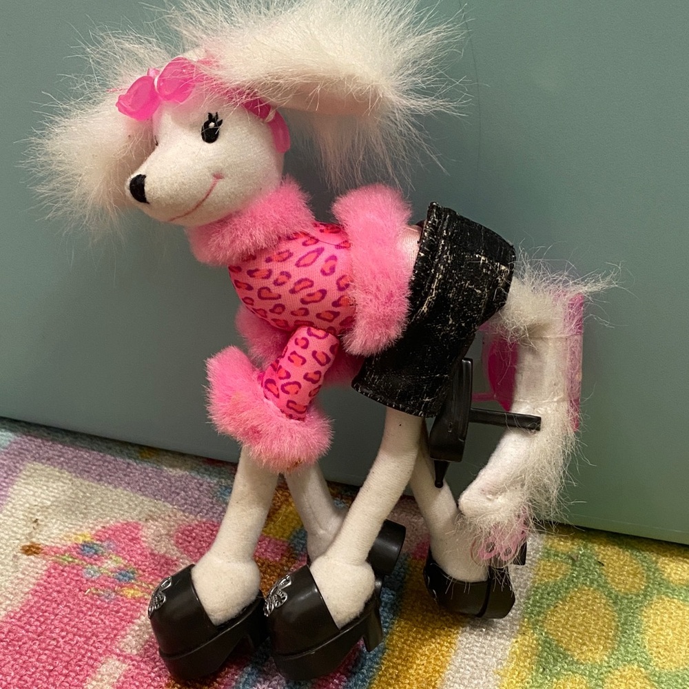 vintage Mattel Barbie Pose-a-Pet or Glamour dog toy from around 2002.